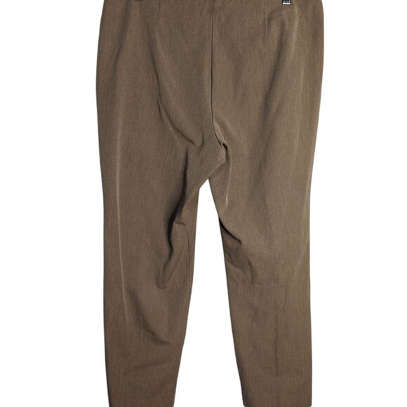 Talbots Heritage Ankle Pant 16 Petite Light Brown Side Zip Flat Front Slacks - Picture 2 of 4